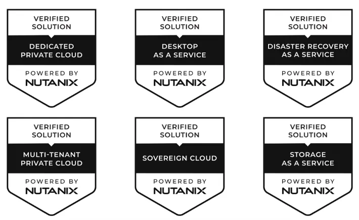 Powered by Nutanix Verified Solution badges